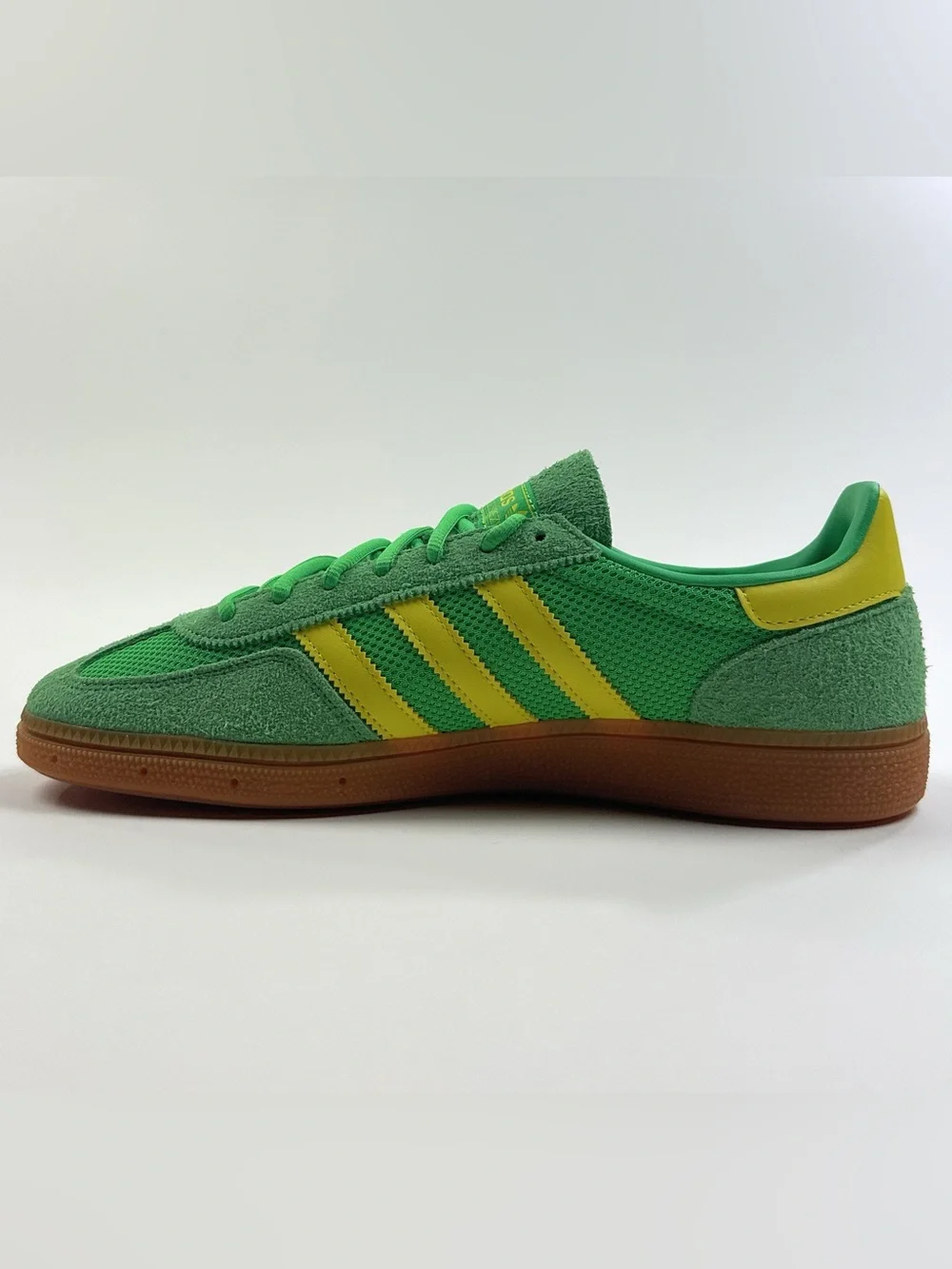 adidas Originals Handball Spezial Green Yellow Mens 9.5 Shoes Athletic JH5444